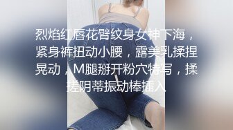 烈焰红唇花臂纹身女神下海，紧身裤扭动小腰，露美乳揉捏晃动，M腿掰开粉穴特写，揉搓阴蒂振动棒插入